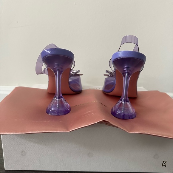 AMINA MUADDI Rosie see-through slingback bow pumps - Picture 5 of 8